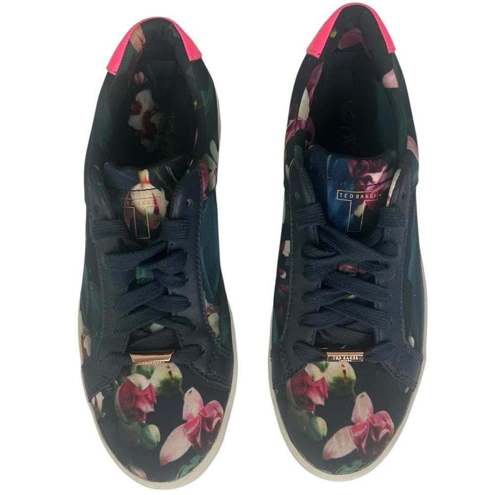 Ted Baker London EYEWC Floral Lace Up Sneaker Women's 7/38 Preppy Chic - Picture 6 of 16